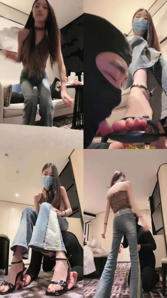 【凉子阿】高跟凉鞋踩/物化坐垫狗/喂口水/抽耳光/虐乳
