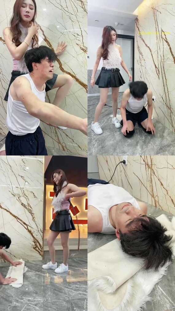 【麋鹿银儿】踩头鞭打踹头浓痰专场