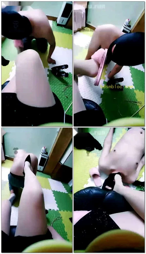 【Lisa宝宝】调教中，鞋耳光（聊天部分已剪去）