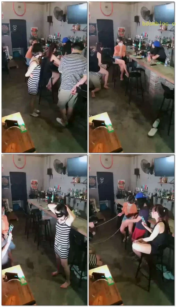 【囚夫妻】上官娴主带着囚夫囚妻到酒吧，指导酒吧客人如何玩我们