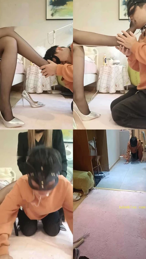 【温妤】黑丝高跟踩脚垫/骑马