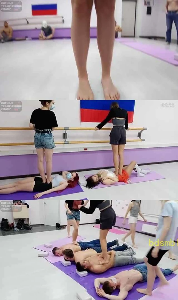 【欧美女王】1.5小时含女女！莫斯科女神团夏季热裤摇摆舞原味脚群踩！当脚垫