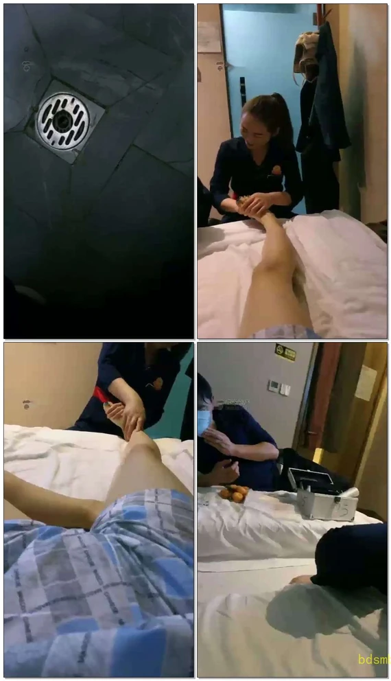 【乔安S】带着小m去足浴按摩，跪地上舔脚那瞬间颠覆了技师的三观