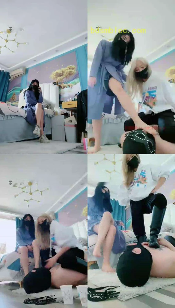 【悠悠S&amp;猫熙S】老婆分享老公给闺蜜玩，圣水耳光踩踏场