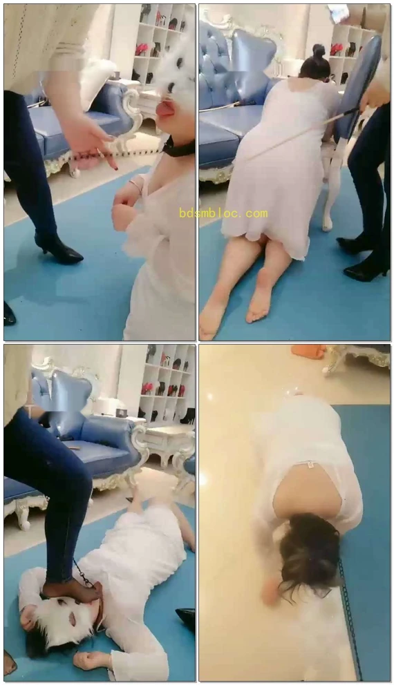 【京S芯瑶】虐素人女孩sp，藤条，踩脸，耳光