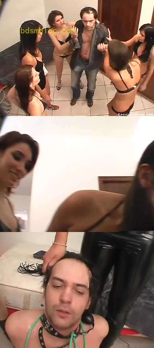 【cucciolopage】5个比基尼美女全体重跳踩狠虐大叔!
