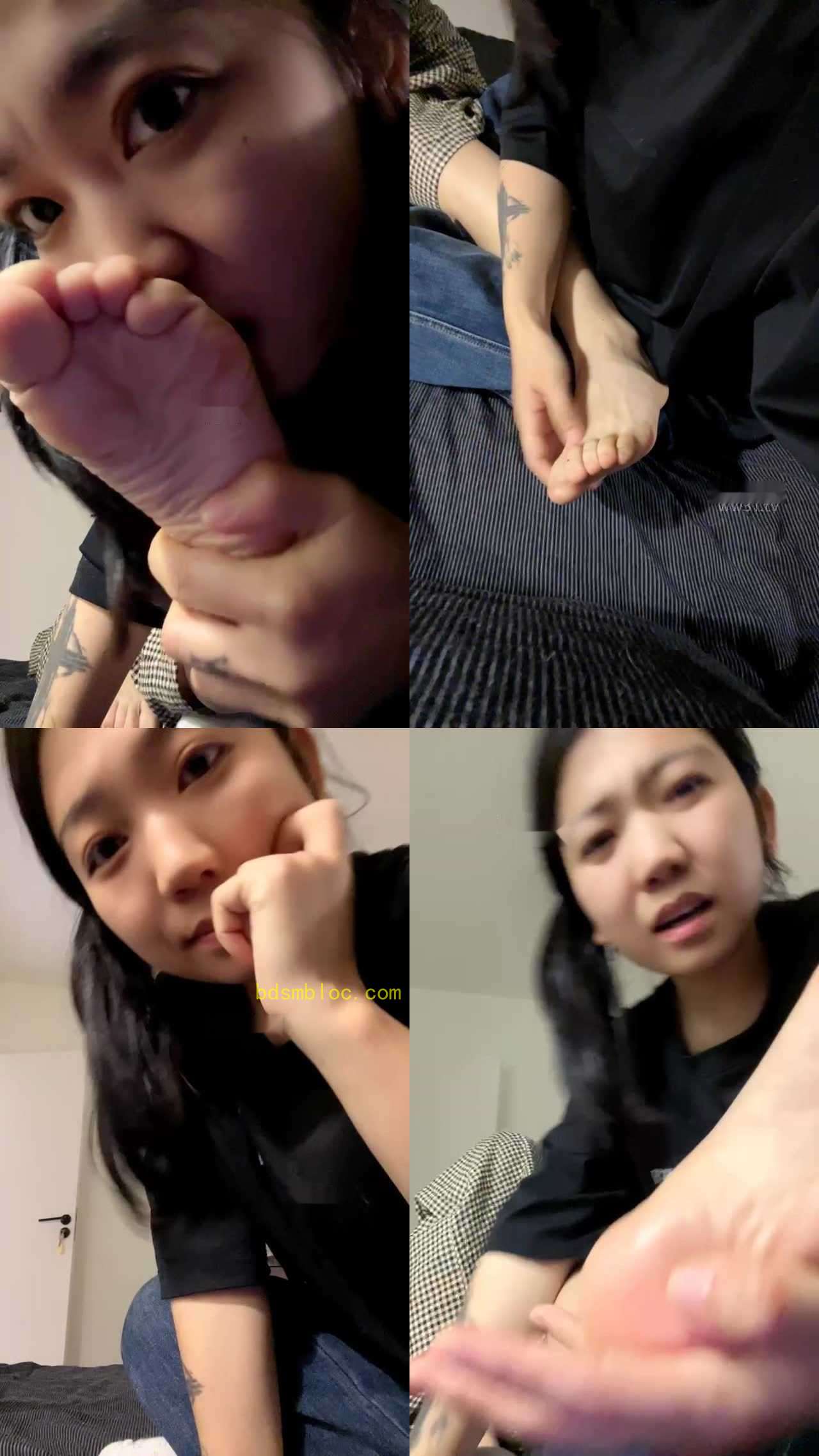 【脚奴】疯狂调教前女友的脚!!舔 【脚奴】疯狂调教前女友的脚!!舔